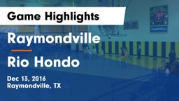 Raymondville  vs Rio Hondo Game Highlights - Dec 13, 2016