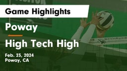 Poway  vs High Tech High Game Highlights - Feb. 23, 2024
