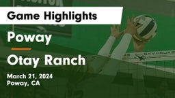 Poway  vs Otay Ranch  Game Highlights - March 21, 2024