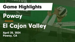 Poway  vs El Cajon Valley Game Highlights - April 20, 2024