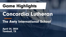 Concordia Lutheran  vs The Awty International School Game Highlights - April 24, 2024
