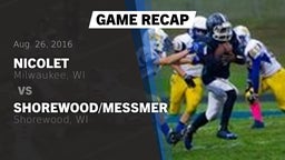 Recap: Nicolet  vs. Shorewood/Messmer  2016
