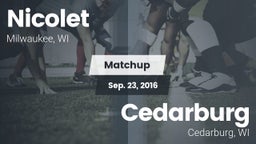 Matchup: Nicolet  vs. Cedarburg  2016