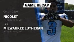 Recap: Nicolet  vs. Milwaukee Lutheran  2016
