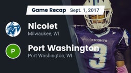Recap: Nicolet  vs. Port Washington  2017