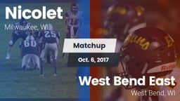 Matchup: Nicolet  vs. West Bend East  2017