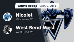 Recap: Nicolet  vs. West Bend West  2018