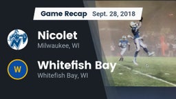 Recap: Nicolet  vs. Whitefish Bay  2018