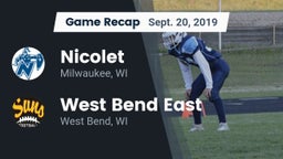 Recap: Nicolet  vs. West Bend East  2019