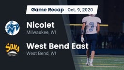 Recap: Nicolet  vs. West Bend East  2020