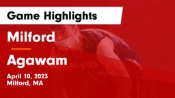 Milford  vs Agawam Game Highlights - April 10, 2023