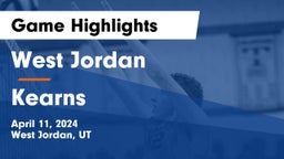 West Jordan  vs Kearns Game Highlights - April 11, 2024