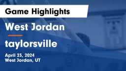 West Jordan  vs taylorsville Game Highlights - April 23, 2024