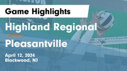 Highland Regional  vs Pleasantville  Game Highlights - April 12, 2024