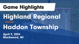 Highland Regional  vs Haddon Township  Game Highlights - April 9, 2024