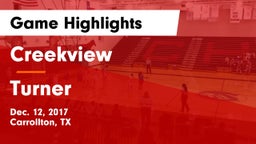 Creekview  vs Turner  Game Highlights - Dec. 12, 2017