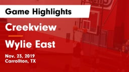 Creekview  vs Wylie East  Game Highlights - Nov. 23, 2019