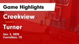 Creekview  vs Turner  Game Highlights - Jan. 3, 2020