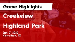 Creekview  vs Highland Park  Game Highlights - Jan. 7, 2020