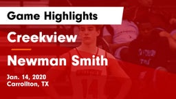 Creekview  vs Newman Smith  Game Highlights - Jan. 14, 2020