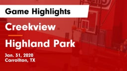 Creekview  vs Highland Park  Game Highlights - Jan. 31, 2020