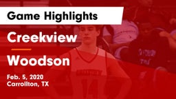 Creekview  vs Woodson  Game Highlights - Feb. 5, 2020