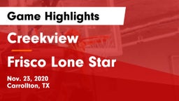 Creekview  vs Frisco Lone Star  Game Highlights - Nov. 23, 2020