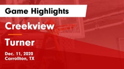 Creekview  vs Turner  Game Highlights - Dec. 11, 2020