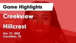 Creekview  vs Hillcrest  Game Highlights - Oct. 27, 2020