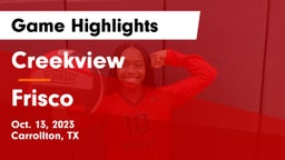 Creekview  vs Frisco  Game Highlights - Oct. 13, 2023