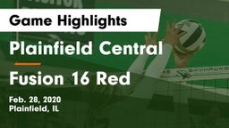 Plainfield Central  vs Fusion 16 Red Game Highlights - Feb. 28, 2020