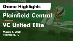 Plainfield Central  vs VC United Elite Game Highlights - March 1, 2020