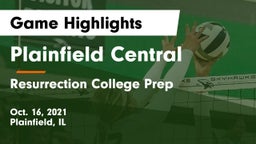 Plainfield Central  vs Resurrection College Prep  Game Highlights - Oct. 16, 2021