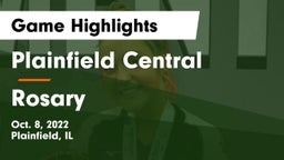 Plainfield Central  vs Rosary  Game Highlights - Oct. 8, 2022