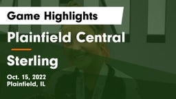 Plainfield Central  vs Sterling  Game Highlights - Oct. 15, 2022