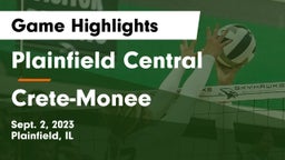 Plainfield Central  vs Crete-Monee Game Highlights - Sept. 2, 2023
