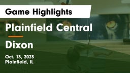 Plainfield Central  vs Dixon  Game Highlights - Oct. 13, 2023