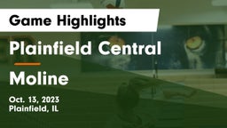 Plainfield Central  vs Moline  Game Highlights - Oct. 13, 2023