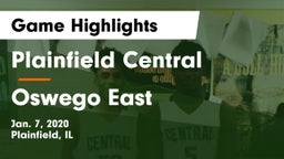 Plainfield Central  vs Oswego East  Game Highlights - Jan. 7, 2020