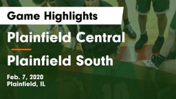 Plainfield Central  vs Plainfield South  Game Highlights - Feb. 7, 2020