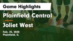 Plainfield Central  vs Joliet West  Game Highlights - Feb. 25, 2020
