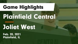 Plainfield Central  vs Joliet West  Game Highlights - Feb. 20, 2021