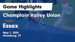 Champlain Valley Union  vs Essex  Game Highlights - May 7, 2024