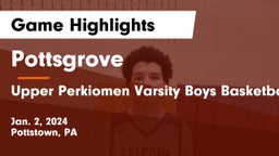 Pottsgrove  vs Upper Perkiomen Varsity Boys Basketball Game Highlights - Jan. 2, 2024