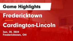 Fredericktown  vs Cardington-Lincoln  Game Highlights - Jan. 20, 2024