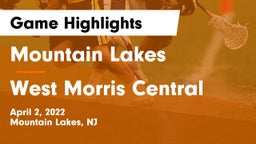 Mountain Lakes  vs West Morris Central  Game Highlights - April 2, 2022