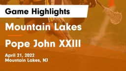 Mountain Lakes  vs Pope John XXIII  Game Highlights - April 21, 2022