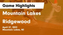 Mountain Lakes  vs Ridgewood  Game Highlights - April 27, 2022