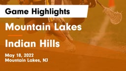 Mountain Lakes  vs Indian Hills  Game Highlights - May 18, 2022