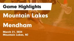 Mountain Lakes  vs Mendham  Game Highlights - March 21, 2024